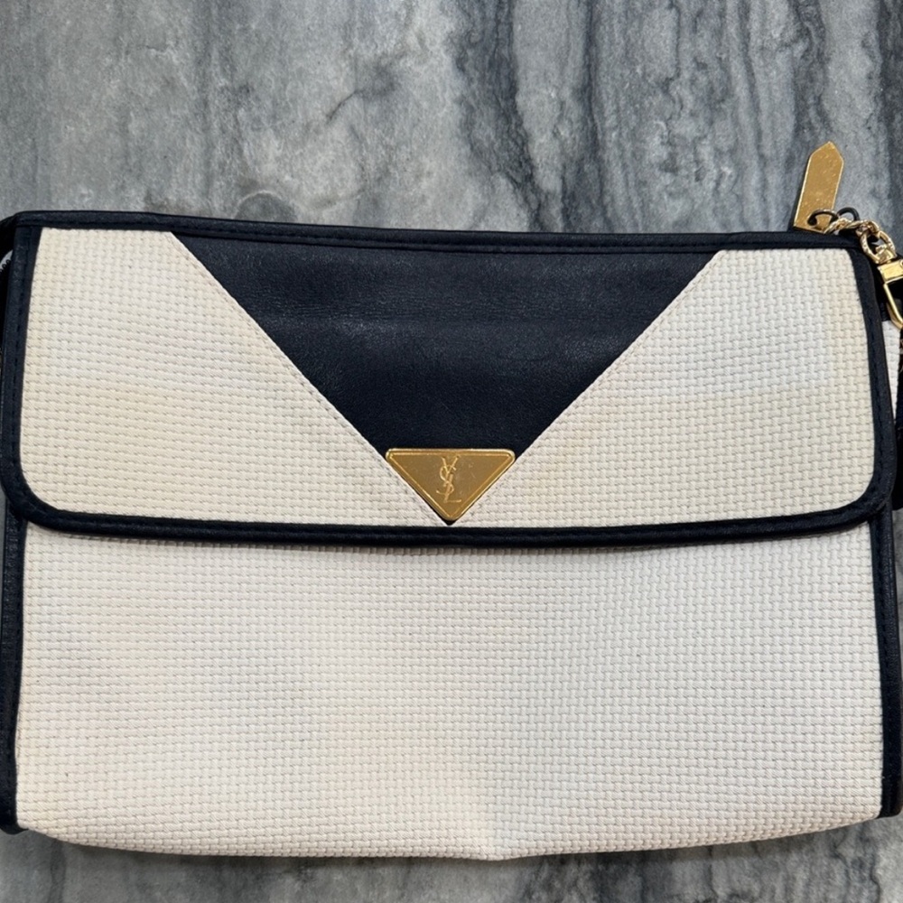YVES SAINT LAURENT VINTAGE PVC CLUTCH BAG